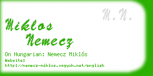 miklos nemecz business card